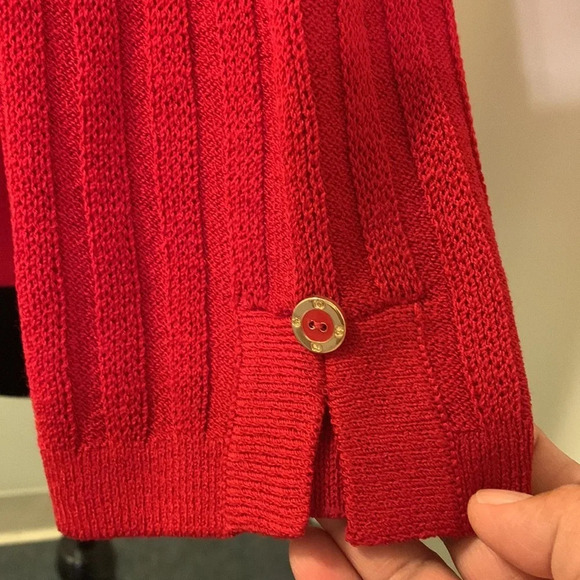 ST. JOHN SPORT by MARIE GRAY Bateau‎ Neck Boxy Sweater in Red - Picture 7 of 12